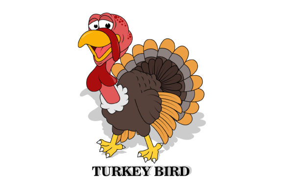 Charming Cute Turkey Bird Cartoon: Design Asset Guide