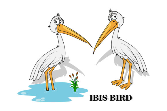 Charming Design Applications for Cute Ibis Bird Animal Cartoon