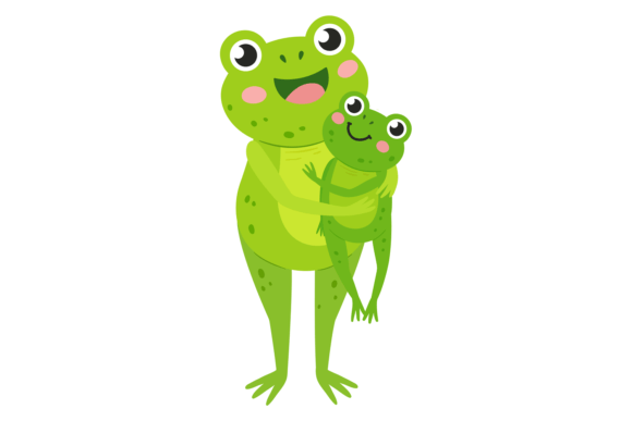 Charming Mother Frog with Kid: A Designer's Guide to Whimsical Type