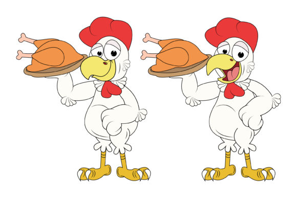Cute Rooster Animal Cartoon: A Playful Asset for Modern Branding