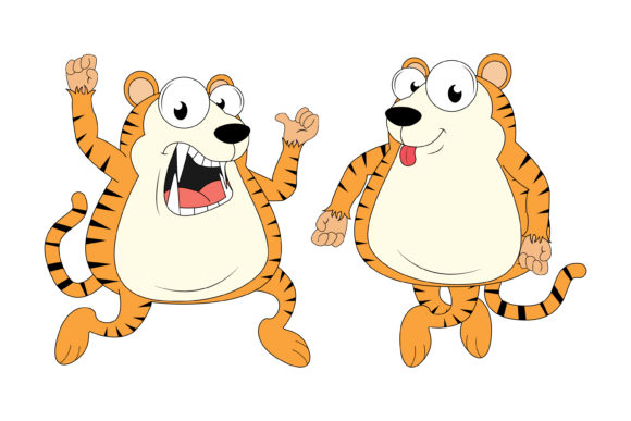 Cute Tiger Animal Cartoon: A Playful Asset for Modern Brands