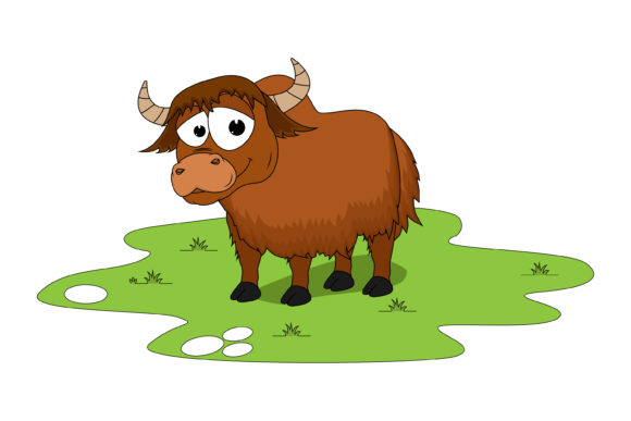 Cute Yak Animal Cartoon: A Playful Font for Modern Brands