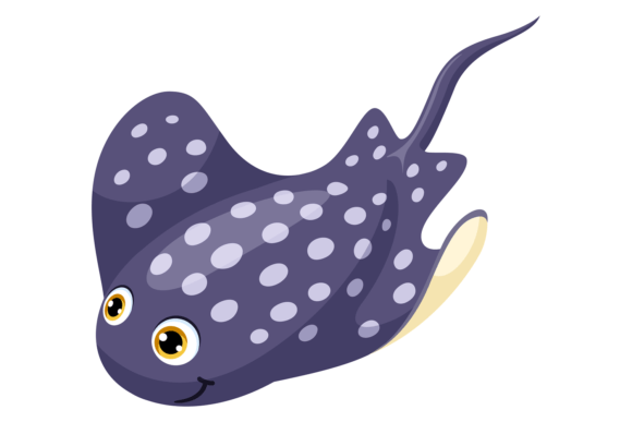 Electric Ray Fish: A Cartoon Marine Animal with Serious Design Bite