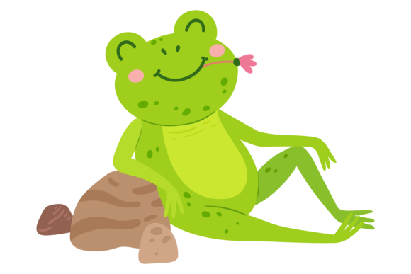 Embrace the Season: A Closer Look at the Frog Lay on Ground. Happy Summer Animal