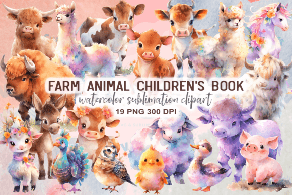 Farm Animal Children's Book Clipart: Bringing Whimsy to Your Projects