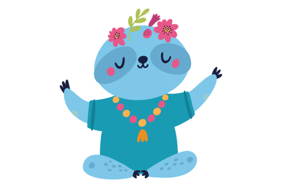 Happy Sloth Meditation: The Calm Zen Animal for Modern Design