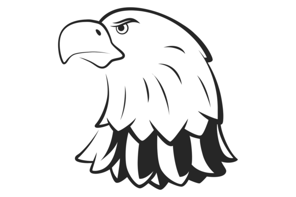 The Power of the Eagle Head Logo: Strong Animal Black Icon