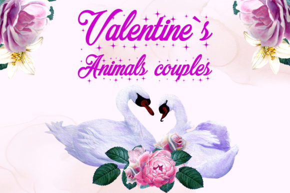 Valentines Animal Couple Clipart for Creative Projects